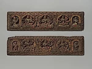 Pair of Buddhist Manuscript Covers by Unknown Artist