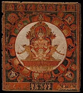 Mandala of Chandra, God of the Moon by Unknown Artist