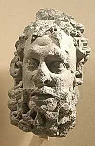 Head of a Bearded Male Figure by Unknown Artist