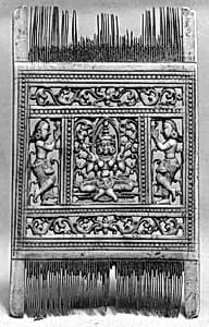Double Comb with Lakshmi (?) by Unknown Artist