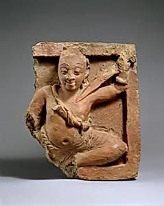 Plaque with Figure Holding a Sword by Unknown Artist