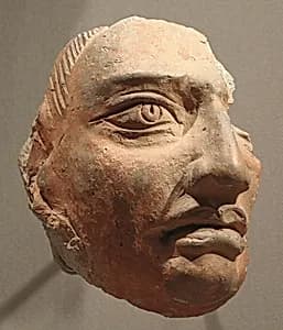 Head Fragment from a Plaque by Unknown Artist