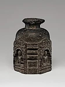 Votive Stupa with Four Buddhas by Unknown Artist