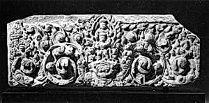 Lintel with Vishnu on Garuda Standing on a Kala Head by Unknown Artist
