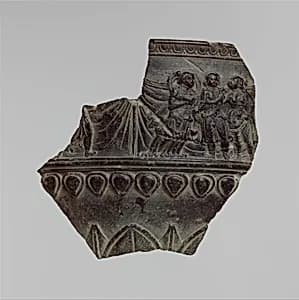 Fragment of a Vessel with a Dionysian Scene by Unknown Artist