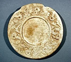 Circular Tray (Pata) with Vegetative Scrolling by Unknown Artist