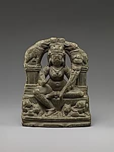 Gaja Lakshmi, Goddess of Fortune by Unknown Artist