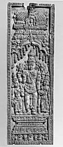 Vishnu Standing between His Consorts, Lakshmi and Sarasvati by Unknown Artist