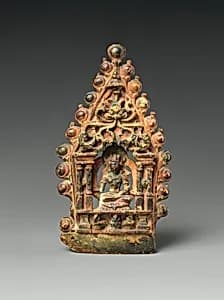 Panel of a Buddhist Ritual Crown with Ratnasambhava, the Transcendent Buddha of the South by Unknown Artist