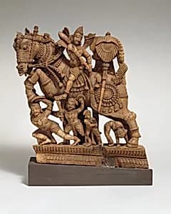 Panel from a Ritual Chariot: A Warrior on Horseback by Unknown Artist