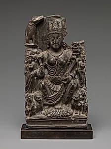 Gaja Lakshmi, Goddess of Fortune by Unknown Artist
