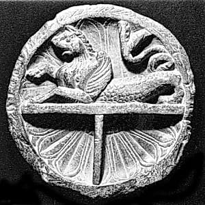 Dish with Mythical Winged Animal by Unknown Artist