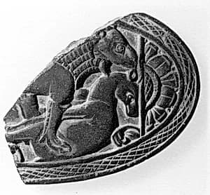 Fragment of a Box Lid by Unknown Artist