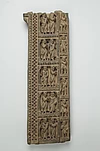 False Gable Border Relief: Worshippers in Princely Costumes by Unknown Artist