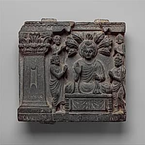 Buddha and Worshippers by Unknown Artist