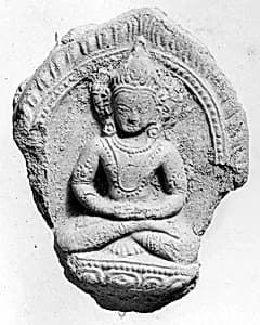 Votive Plaque with Seated Bodhisattva by Unknown Artist