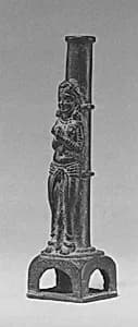 Female Worshipper in Front of a Column Support by Unknown Artist
