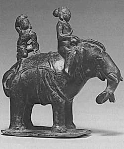 Royal Riders on an Elephant by Unknown Artist