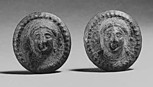 Two Rondels with Heads by Unknown Artist