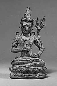 Seated Male Deity Supporting a Vajra on His Finger by Unknown Artist