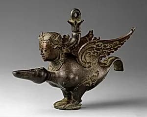 Hanging Lamp in the Form of a Kinnari by Unknown Artist