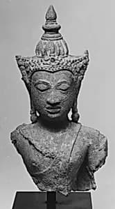 Crowned and Jewelled Bust of Buddha by Unknown Artist