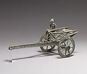 Pull Toy of a Cart and Driver by Unknown Artist