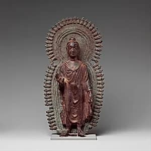 Buddha with Radiate Halo and Mandorla by Unknown Artist
