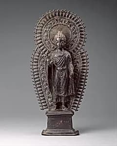 Standing Buddha with Radiate Combined Halo by Unknown Artist