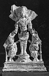 Standing Four-Armed Vishnu with His Purushas (Personifications of his Weapons) by Unknown Artist