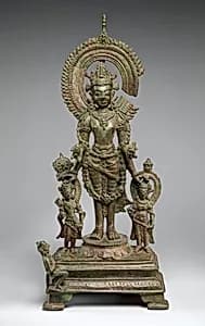 Vishnu Flanked by His Personified Attributes by Unknown Artist