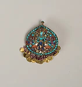 Earring for a Deity Showing Vishnu Riding Garuda by Unknown Artist
