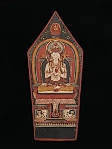Panel from a Buddhist Ritual Crown Depicting Vairocana by Unknown Artist