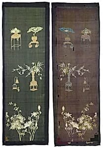 Embroidered Panel (from set of four) by Unknown Artist