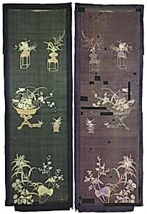 Embroidered Panel (from set of four) by Unknown Artist
