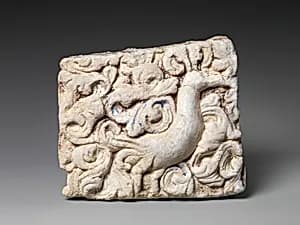 Goose (Hamsa) with Floral Tail by Unknown Artist