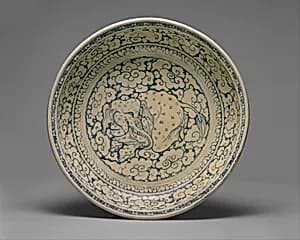 Dish with Recumbent Elephant Surrounded by Clouds by Unknown Artist