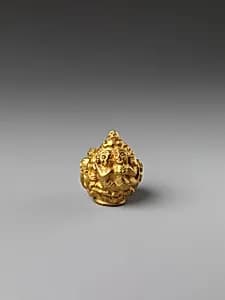 Rod Finial Clip with Deity Surrounded By Sekti Motif by Unknown Artist