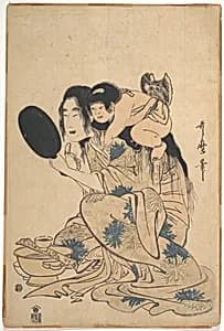 Yamauba Blackening her Teeth, with Kintarō by Kitagawa Utamaro