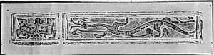 Rubbing of Han Dynasty Tile by Unknown Artist