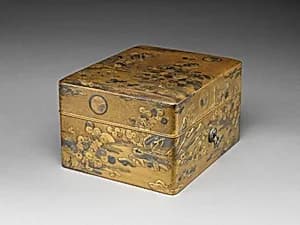 Box for Personal Accessories (Tebako) with Decoration Based on a Poem from the Shinkokinshū by Kōami Chōjū (Nagashige)