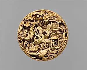 Medallion with return from a spring outing by Unknown Artist
