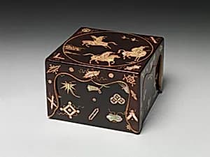 Seal Box with Hunters on Horseback by Unknown Artist
