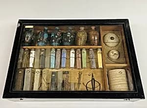 Vial of yellow pigment by Unknown Artist