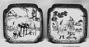 Dish with European Subject by Unknown Artist