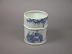 Water Jar for the Tea Ceremony with Seven Sages of the Bamboo Grove Design by Unknown Artist