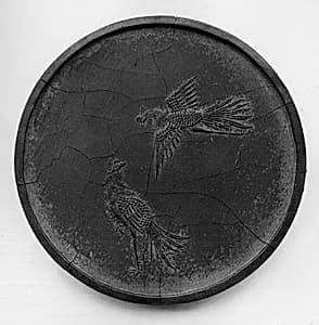 Ink Tablet with Two Phoenixes Design by Cheng Junfang