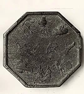 Ink Tablet Decorated with Emblems of Investiture by Fang Yulu