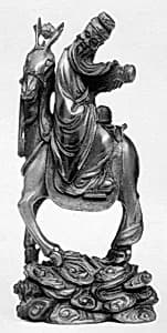 Old Man with Flowing Beard Seated Backwards on Saddled Horse by Unknown Artist