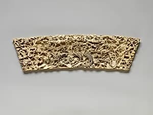 Plaque with dragon, pheasant, quail, and other birds amidst bamboo and plum blossom by Unknown Artist